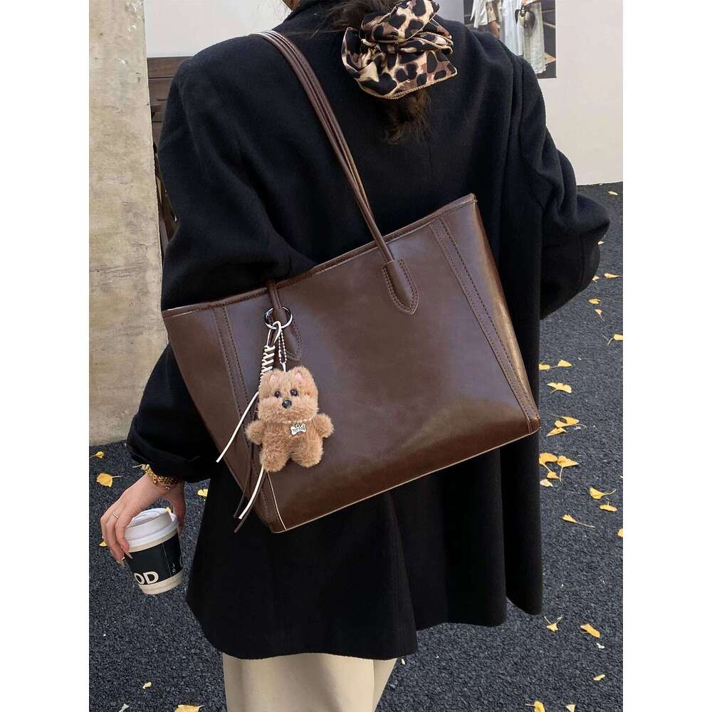 Retro Large Capaci Women's Crossbody Sli Casual Versatile Tote for Commuting Ladies Handheld Bag Y260204