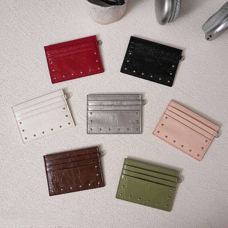 Ultra Thin Women's Mini Credit Holder Case Small Pu Leather Slim Money Wallet with Multi Card Slots Compact Coin Purse Y260206