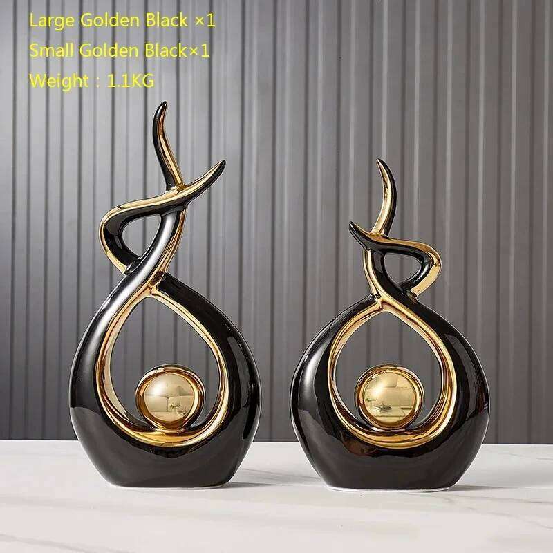 Nordic Home Decor Figurines for Interior Living Room Desk Ceramics Decoration Accessories Statue Sculpture Feng Shui Ornaments S260204 611