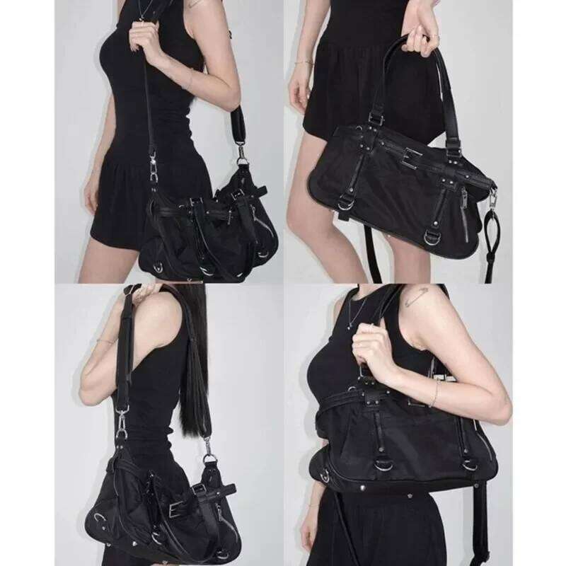 Harajuku Leopard Print Y2k Shoulder Bags Women Hot Girls Nylon Cute Handbag Ladies Vintage Tote Underarm Bag Aesthetic Z260207 - view 7