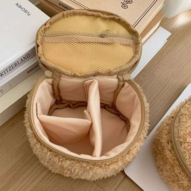 Plushes Makeup Case Anime Relaxed Bear Cosmetic Bag Women Jewelry Storage Pouch Girl Organizer Handbags Gift Hot Sales Y260206