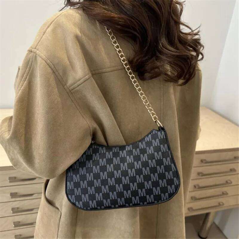 Leopard Print Retro Chic Style Half Moon Bag Gold Chain Strap Versatile Convertible Crossbody Shoulder/Purse for Women Daily Use Y260205