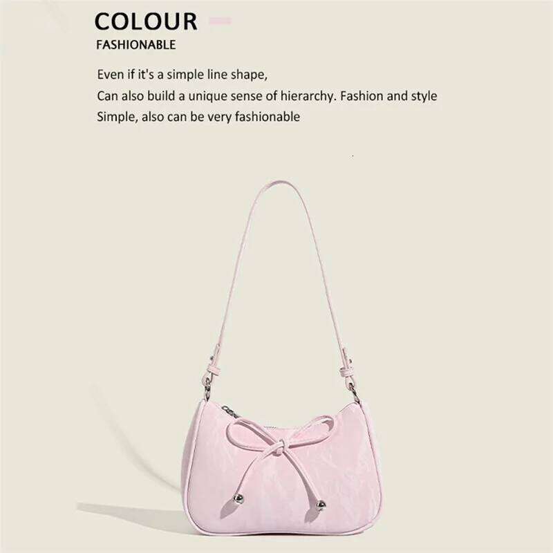 Small Shoulder for Women Delicate Bow Handbag Lightweight Underarm Bag with Long Strap Z260207 - view 6