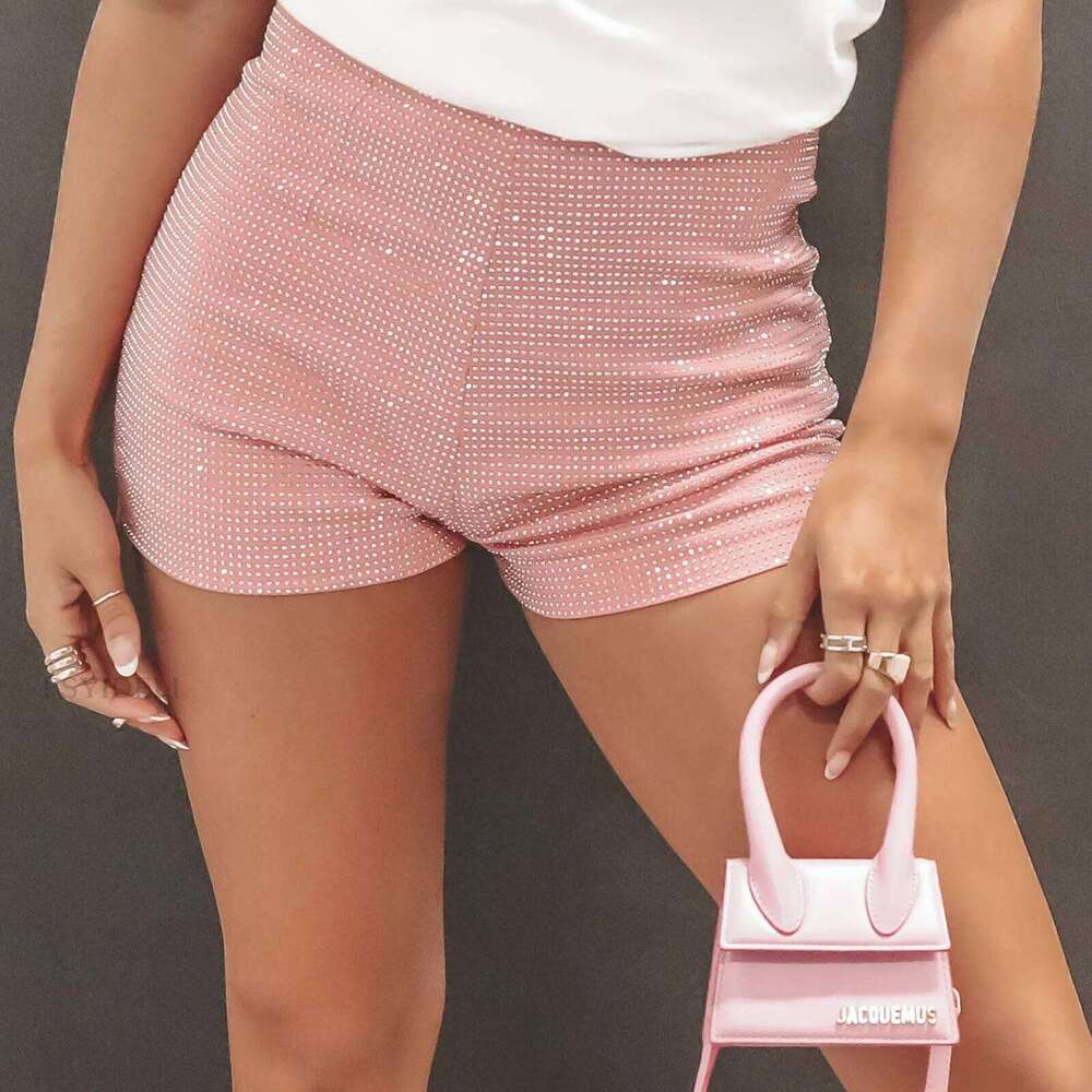 BKLD Women Clothing High Waisted Solid Color Polka Dot Sparkling Tight Shorts Sexy Night Club Outfits Y2k Summer 2026 XJ260206
