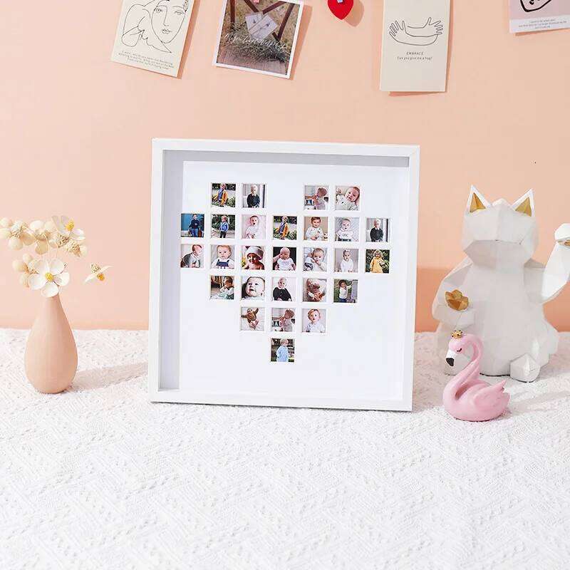 1 PC white baby love milestone frame photo mark - put * 1.18 children birthday Thanksgiving gift decoration in pictures S260205