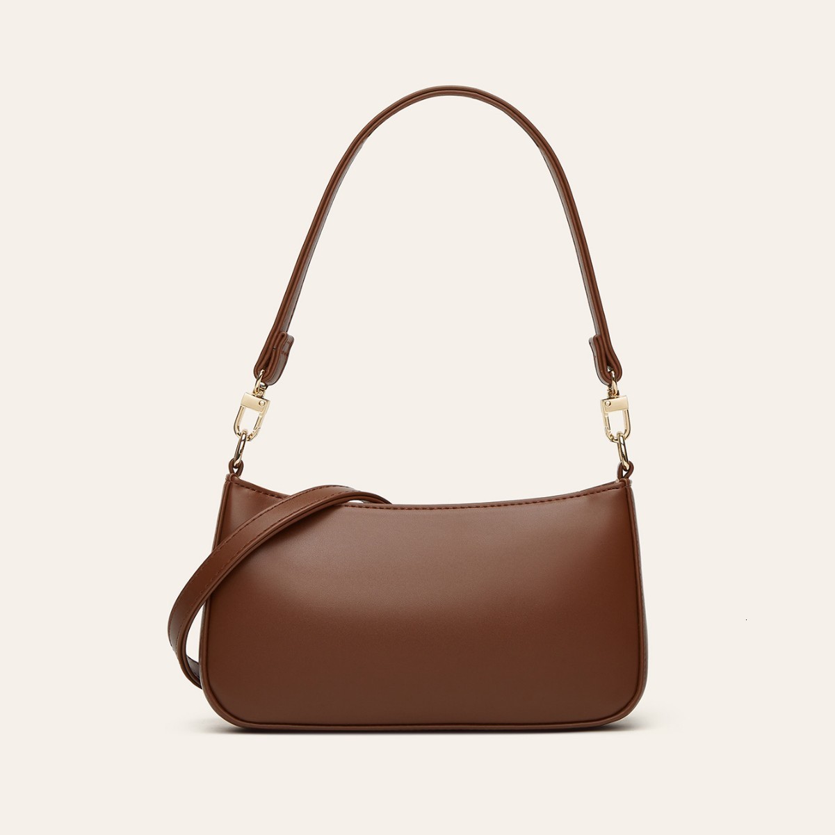 Solid Color Small PU Leather Shoulder Bags For Women Fashion Simple Handbags And Purses Female Trend Chic Underarm Bag 240924