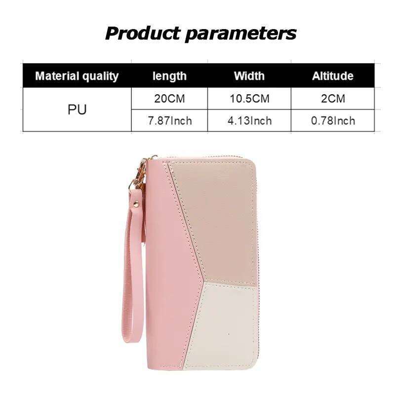 Fashion Zipper Wallets Womens Long Purses Handbags Coin Purse Cards Holder PU Leather Billfold Wallet Y260206