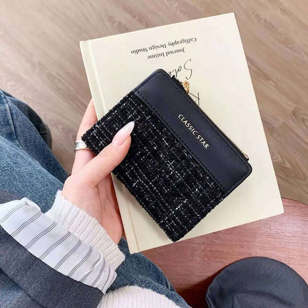 PU Leather Short Wallet Luxury Solid Color Large Capacity Coin Purse Mini Money Bag Girl Y260206