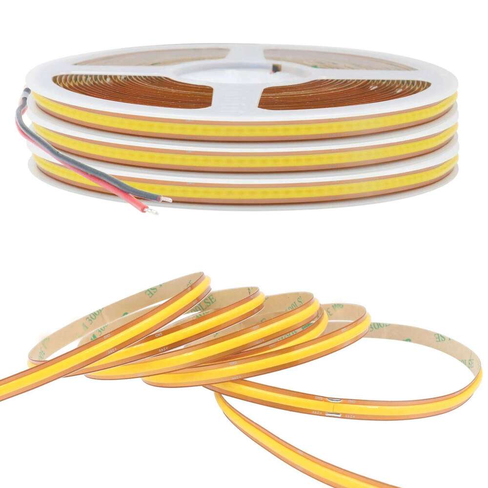 Free Cut LED DC 12V 24V Super Bright 528LEDS/M Self Adhesive Flexible Ribbon Strip Light For Home Decor 0.5M 5M 10M Z260206
