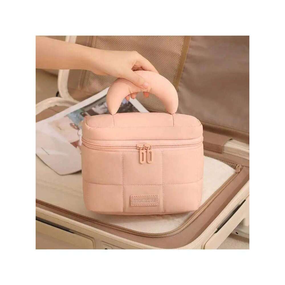 New zipper handbag makeup pouch daily large capacity cosmetics portable hand-held storage bag Y260206