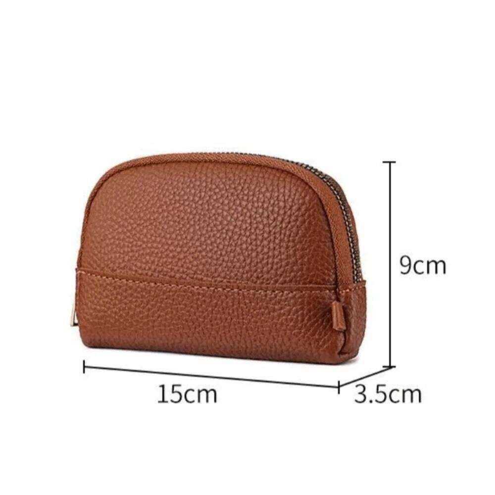 Retro Mini Short Wallet Zipper Solid Color Card Case Coin Purse Women Y260206