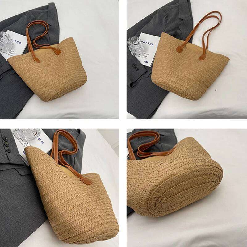 Bohemian Style Bags High Capacity Handmade Straw Handbag Casual Travel Beach Shopping Totes Pack Purse Women Bag Y260204