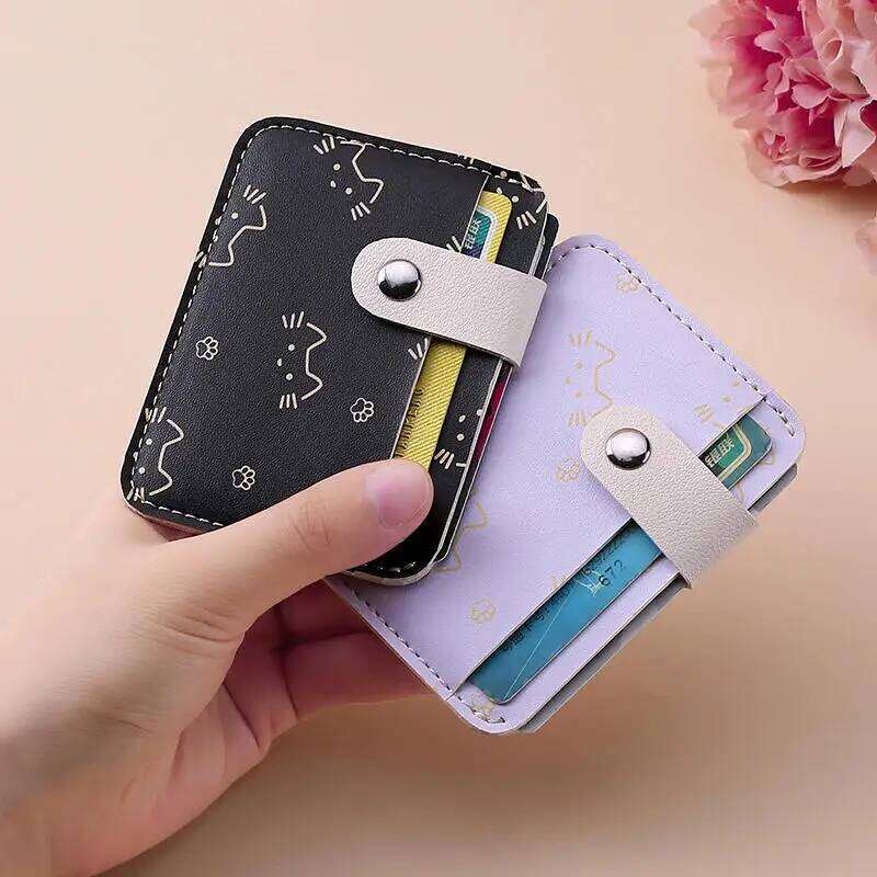 New Fashion Women Short cat Wallets Zipper Bags Top Quality Female Purse Coin Pocket Women's Card Clip Y260206