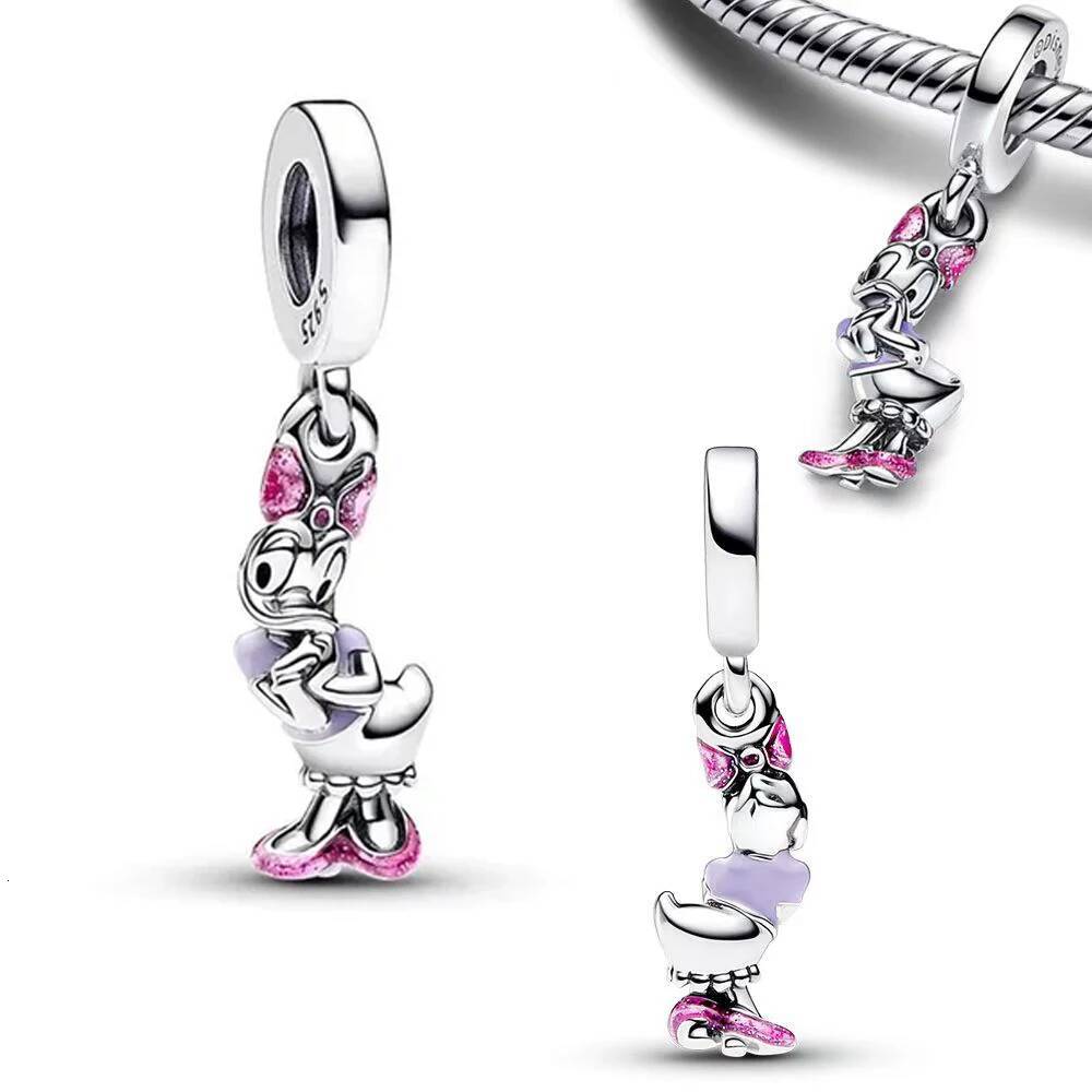 925 Sterling Silver Disney Mickey Minnie Stitch Beads Charms Fit Original Bracelet DIY Pendant Jewellry Making Birthday - view 6