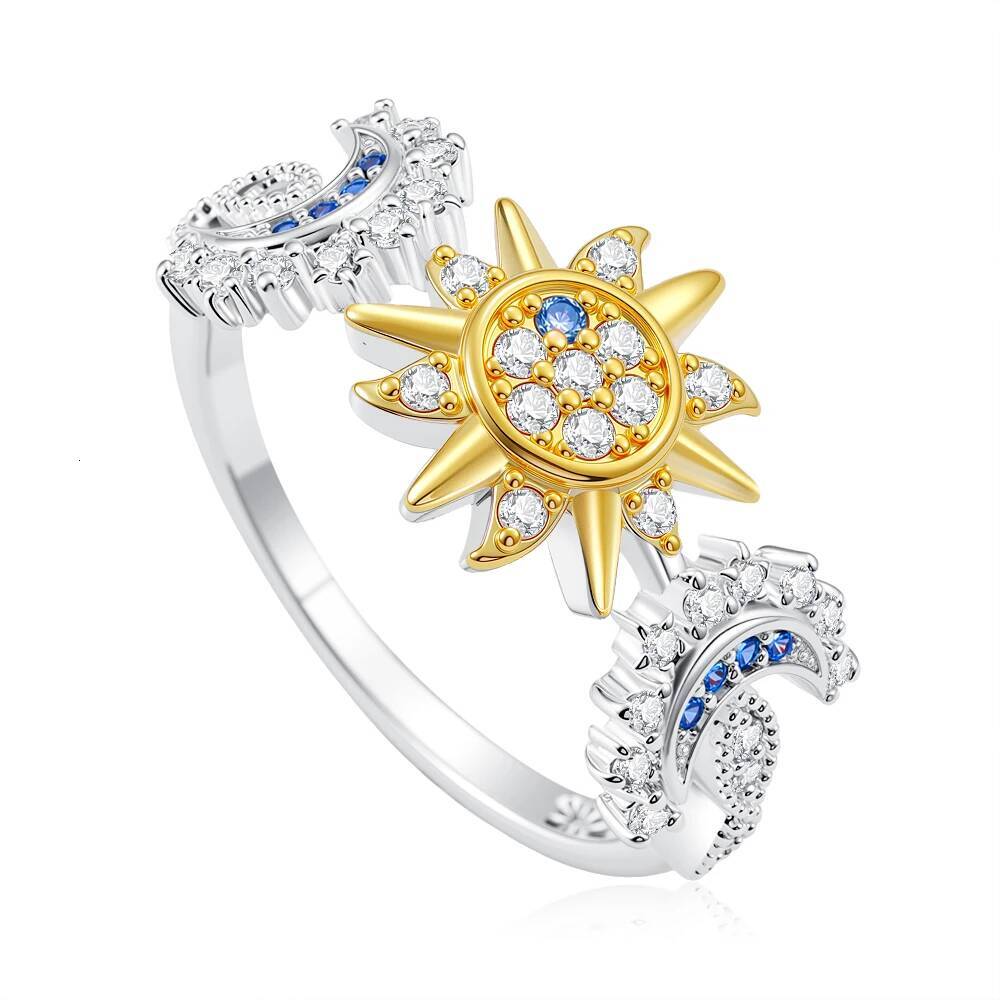 Hot Sale 925 Sterling Silver Snoopy Christmas Paw Print Stars Moon Flower Ring Rings Fashion Trinkets Jewelry For Women