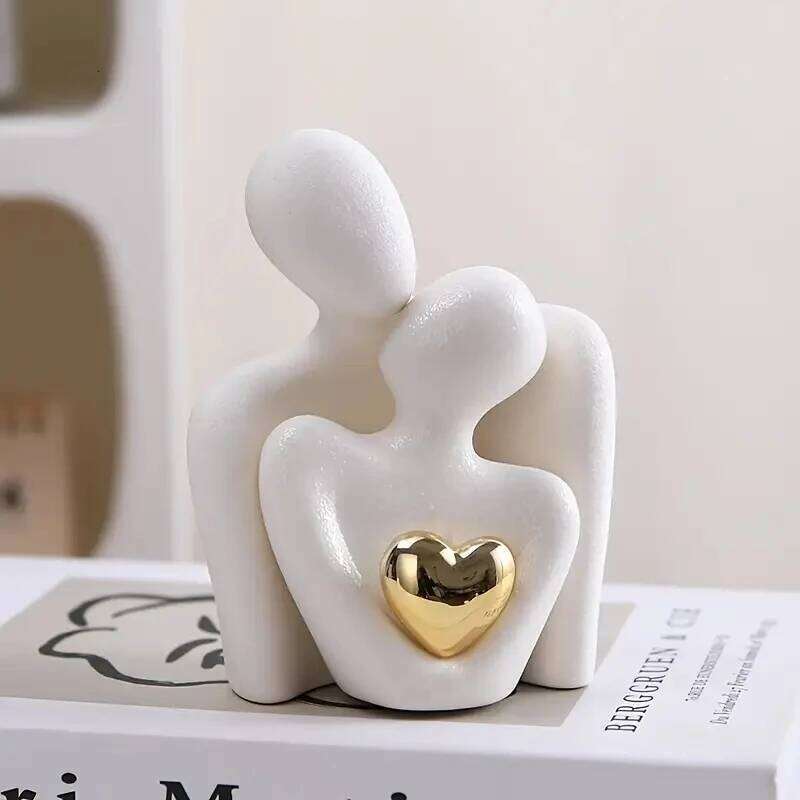 1Pc Romantic Love Embrace Statue Ornament Couple Set Bedroom Interior Decoration Valentine's Day Gift S260204 0de