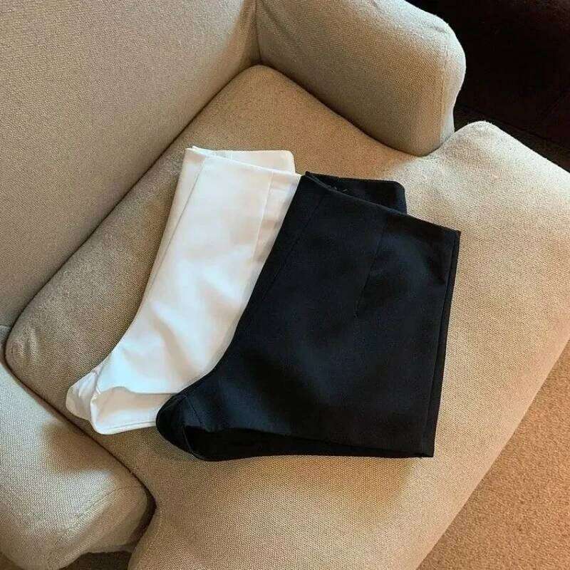 Casual Black and White Cortos De Mujer Fashionable Suit Feminine Women's Wild High Waist Sexy Zipper Women Shorts XJ260206