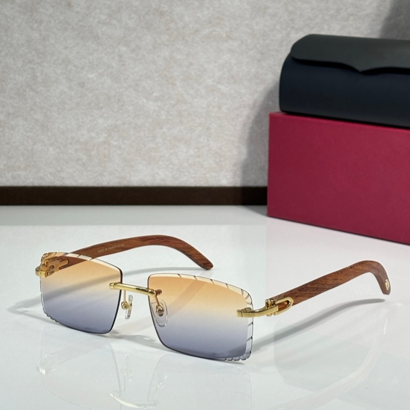 New Carter CT0243S Sunglasses TOP Quality Designer Sunglasses for Men Women Square Rimless Fashion Classic Eyewear UV400 With Original Box and Case Size 59-16-140