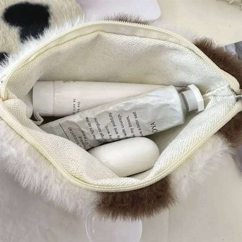Heart Printed Cute Small Lipstick Cosmetic Travel Makeup Organizer Toiletry Storage Bag Pouch Card Holder Purse Bags Y260206