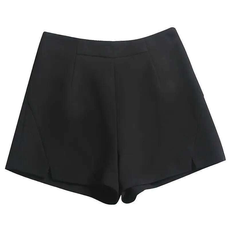 Fashion Solid Color Spliced Korean Wide Leg Women's Clothing 2025 Summer New Loose Zipper High Waist All-match Shorts XJ260206