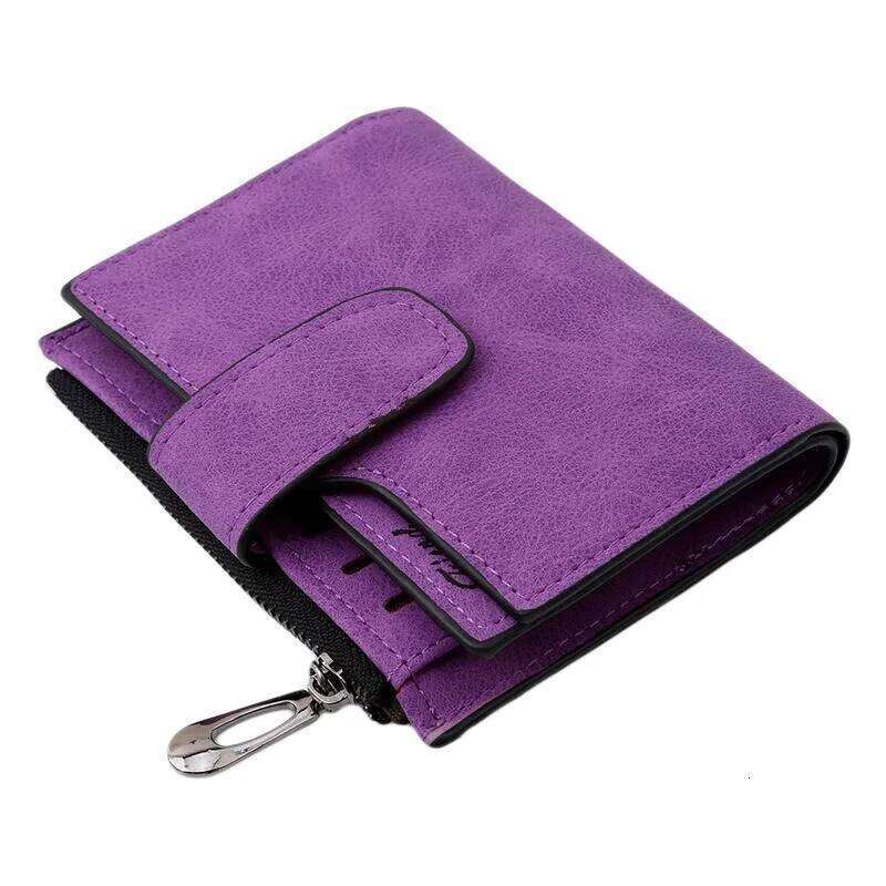 New Women's Short Wallet Made of PU Leather Female Card Holder Foldable Portable Lady Coin Purses Y260206