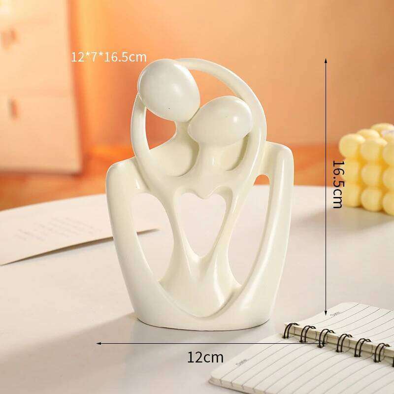 Romantic Love Embrace Figurine Statue For Home Decor Ornament Couple Sculpture Bedroom Interior Decoration Valentine's Day Gift S260204