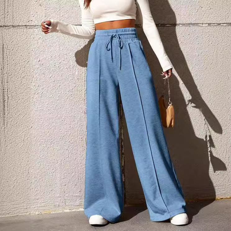 Womens Sweatpants Autumn 2025 New Straight Loose Fit Wide Leg Pants Outdoor Dance Casual Long Pants