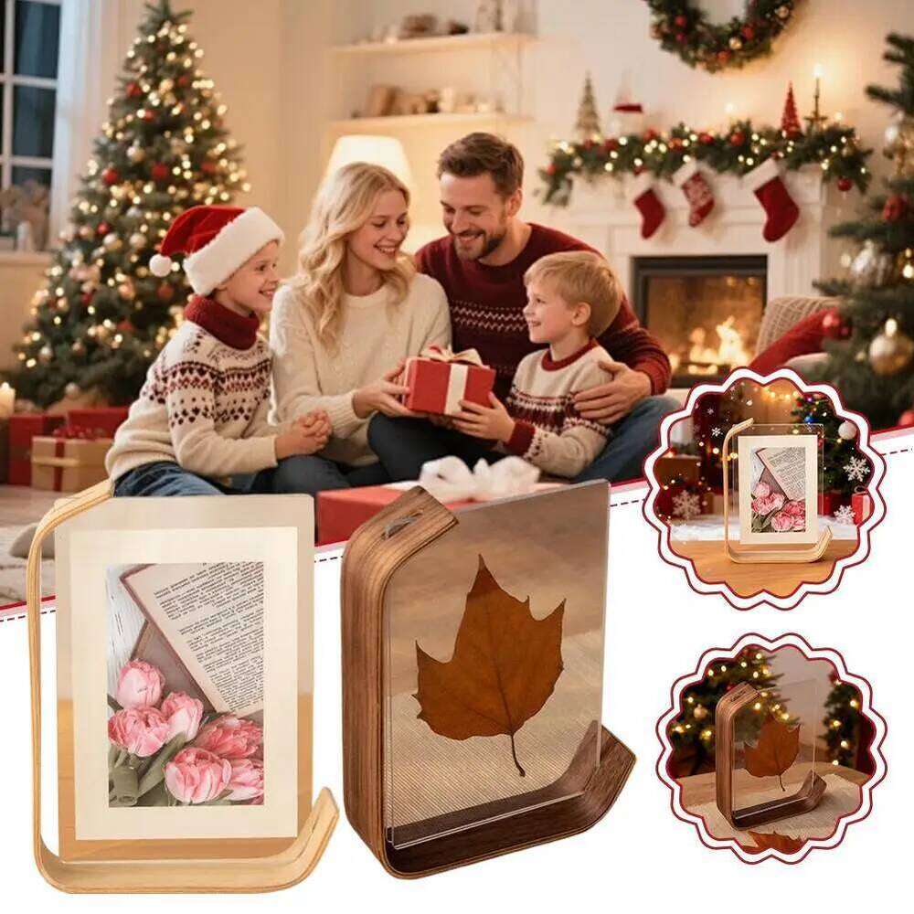 6-inch Transparent Double-sided Acrylic Photo Frame - Personalized Carved Logo Stand Cute Instagram Style Desktop Ornament S260205
