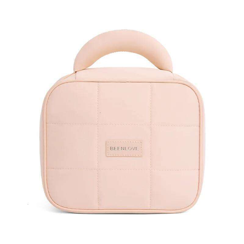 Soft Foam Women's Cosmetic Bag Handheld Makeup Wash Skincare Pouch Large Capaci Square Toiletries Storage Organizer Y260206