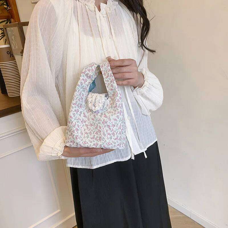 Sweet Bow Floral Women's Shoulder Bags Backpack Large Capacity Ladies Crossbody Bag Casual College Girls Handbags Bucket Tote Y260205