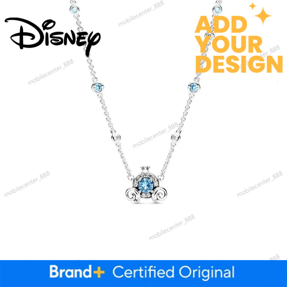 Disney Designer Jewelry 2025 New Disney Pumpkin Car Necklace Earring Set Charm Beads Suitable For Original Bracelets DIY Women's Jewelr Gift Luxu
