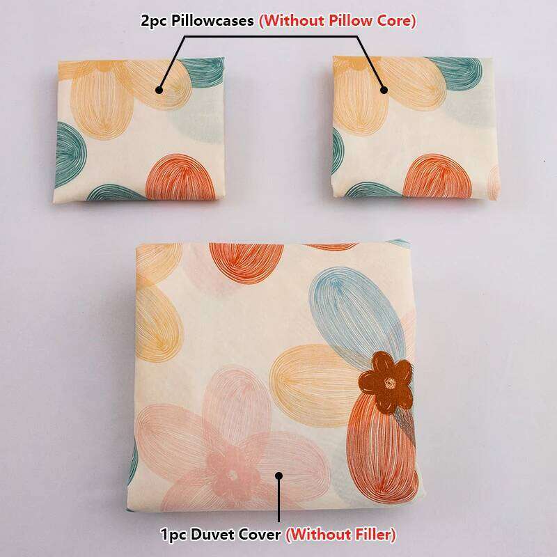 3PC Flower World Duvet Set Skin friendly 100% polyester 1Quilt Cover 2Pillowcase Without Core Four Seasons Home Decor XJ260206