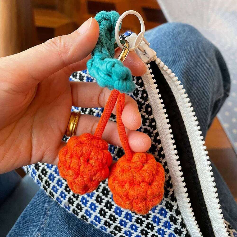 Blue Cherry Hangings Cosmetic Geometric Pattern Make Up Letter Patch Decor Makeup Bag Large Capacity Handbag Y260206