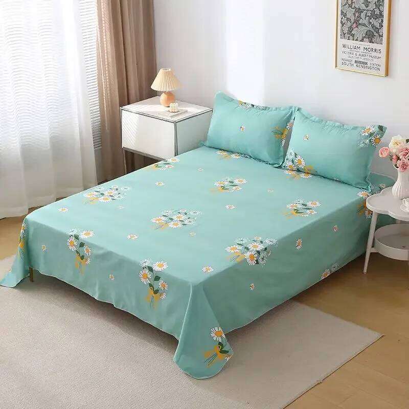 Bohemian Bed Sheet Set - 400TC Mediterranean-Style Cotton with Fade-Resistant Dye for Dorm Essentials XJ260206
