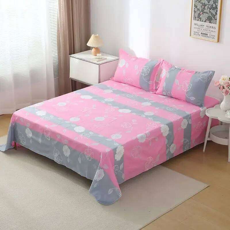 Bohemian Bed Sheet Set - 400TC Mediterranean-Style Cotton with Fade-Resistant Dye for Dorm Essentials XJ260206