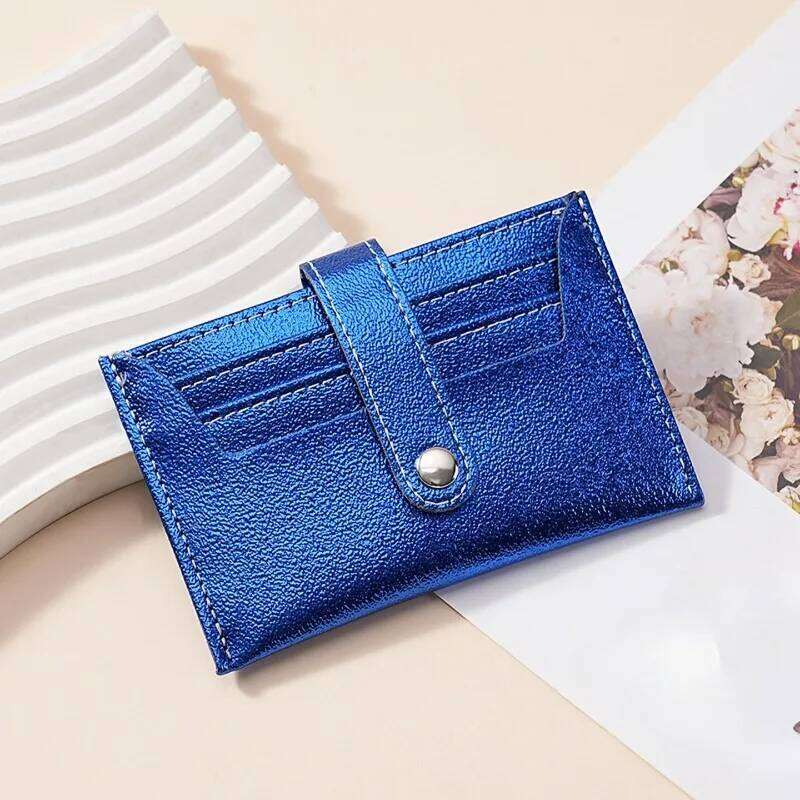 Ultra Thin Women's Credit Card Holder Korean Style Multi-Card Wallet Pu Leather Organizer with Coin Pocket Y260206
