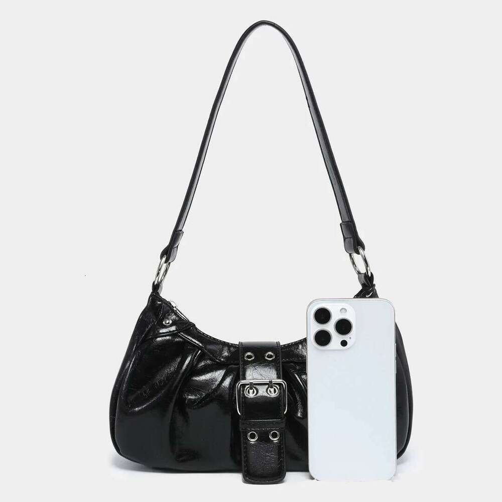 2025 New Underarm Meilad Spicy Girl Y2K Handheld Small Retro Waste Earth Style Vintage Leather Shoulder Bag Z260207 - view 3