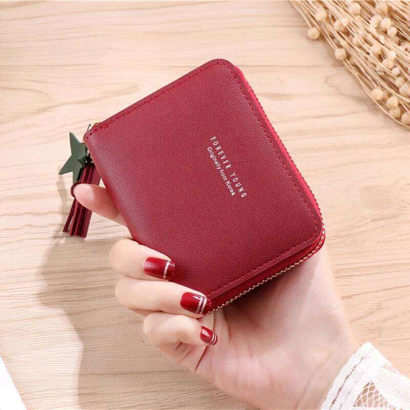 Women Fashion PU Short Zipper Mini Wallet Coin Purse ID Bank Credit Card Holders Badge Holder Clutch Bag Y260206