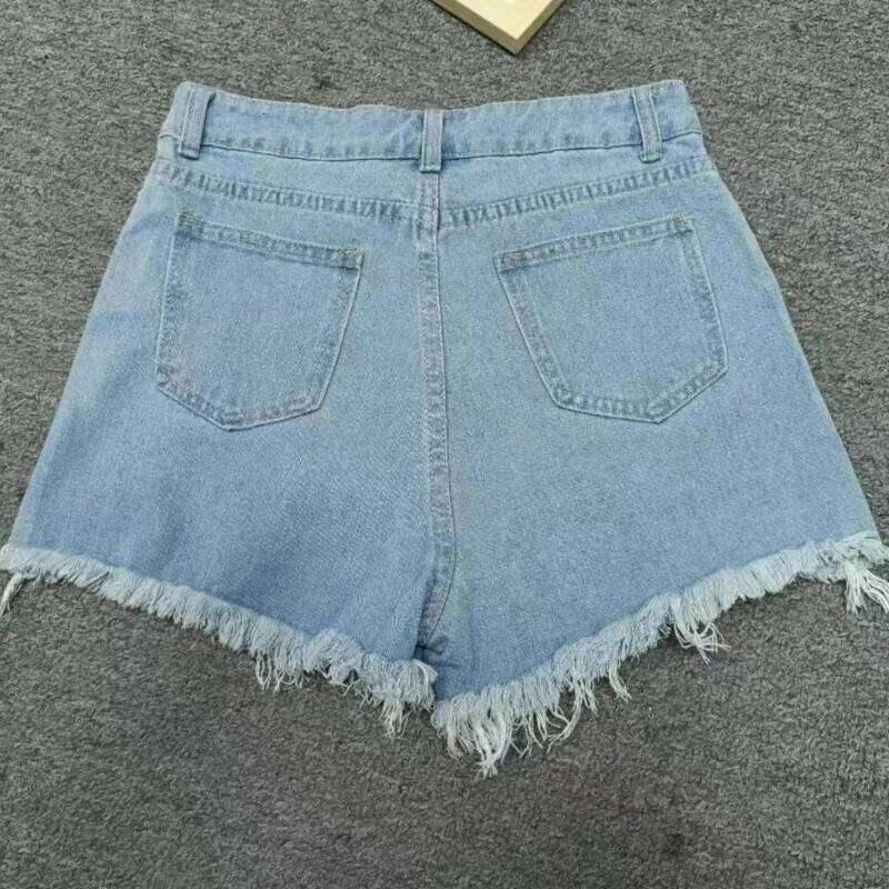 Hairy Edge Ripped A-line Look Slim, High Waist, Small and Spicy Girl Summer Hot Pants Denim BM Shorts XJ260206