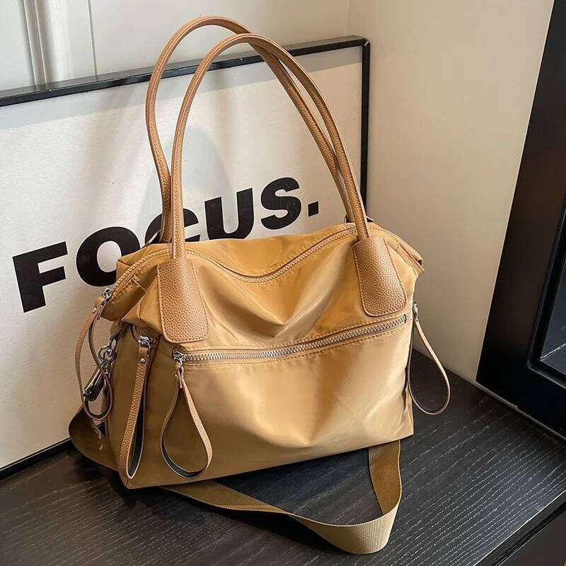 Vintage Nylon Women Large Capacity Waterproof Shoulder Bag Daily Commuting Handbag Travel For StylishTotes Bags Y260204