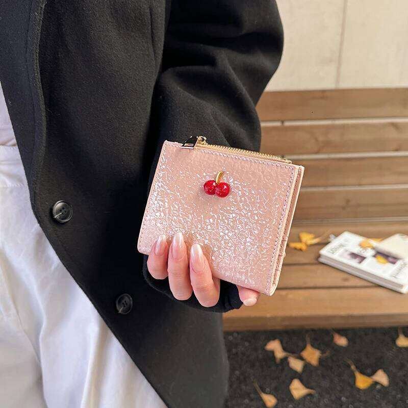 Young Ladies Short PU Leather Wallet Korean Girls Sweet Style Slim Card Holders Cash Bag Casual Cute Purse Women Purses Y260206