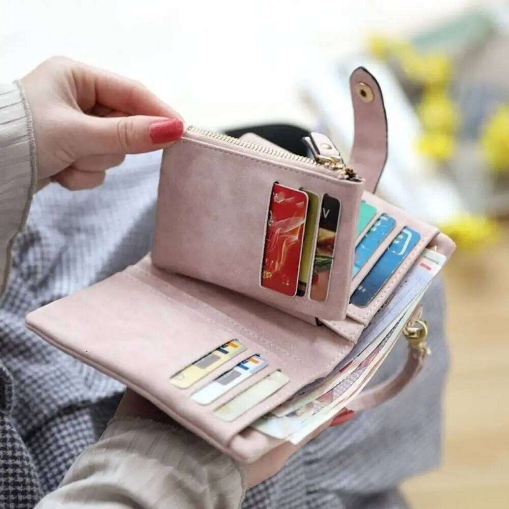 Ladies Pocket Purses Multi-slot Purse Tri-fold Soft Leather Short Wallet Y260206