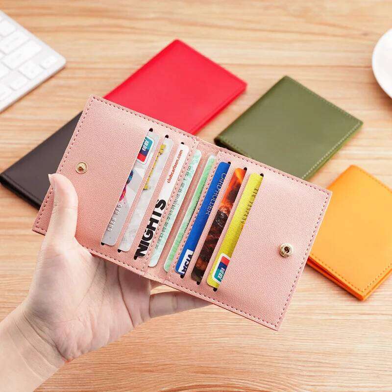 1Pc Bag Slim Compact Bank ID Case Driver's License Wallet Simple and Anti Demagnetization Card Holder Purses Y260206