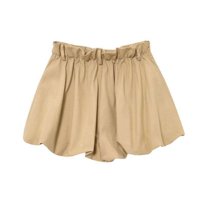 ETJ's Spring 2025 new women's ZW series, elegant and romantic style, high-waisted casual shorts with a ball cut XJ260206