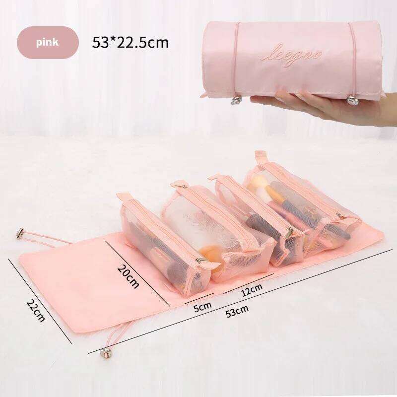 4 in 1 Makeup Bags Detachable Cosmetic Large Capacity Portable Folding Travel Cosmetics Storage Toiletry Bag Y260206