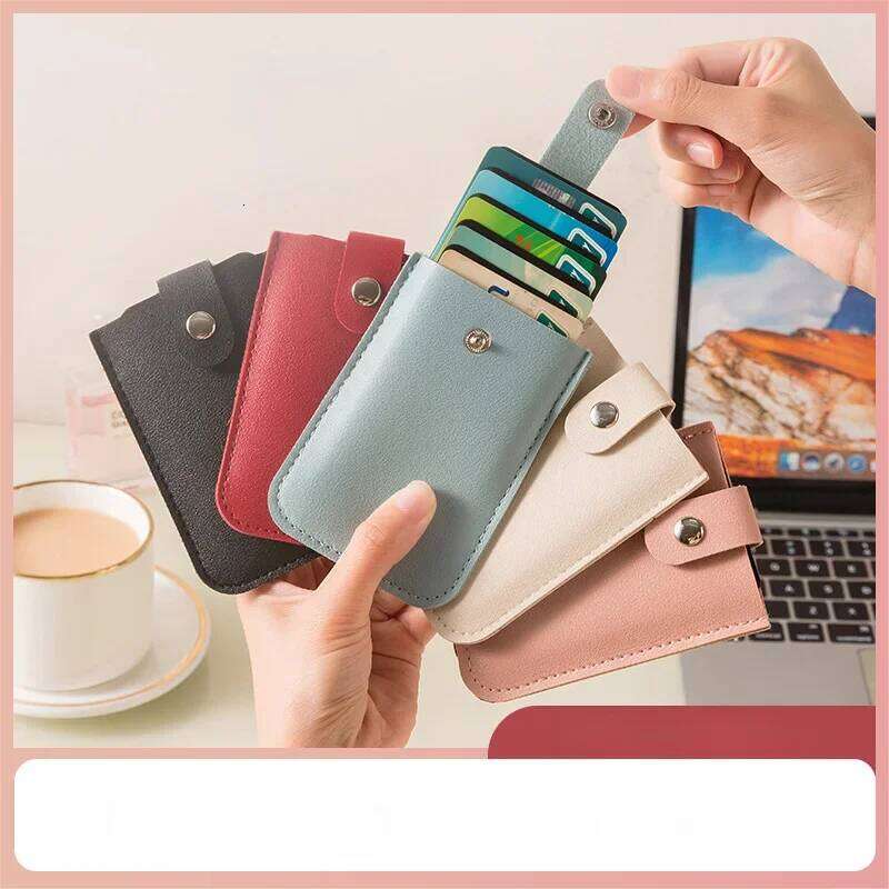 1Pcs PU Leather Card Holder Luxury 2026# Wallets Slim Compact Multiple Slots Organizer For Bank Cards Cash Women's Wallet Bag Y260206
