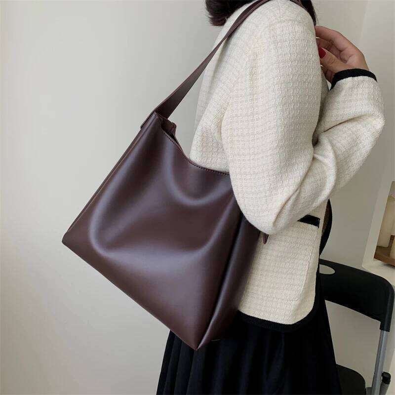 LEFTSIDE Fashion Leather Tote For Women 2025 Tend Female Simple Large High Capacity Shoulder Side Bag Handbags And Purses Y260205