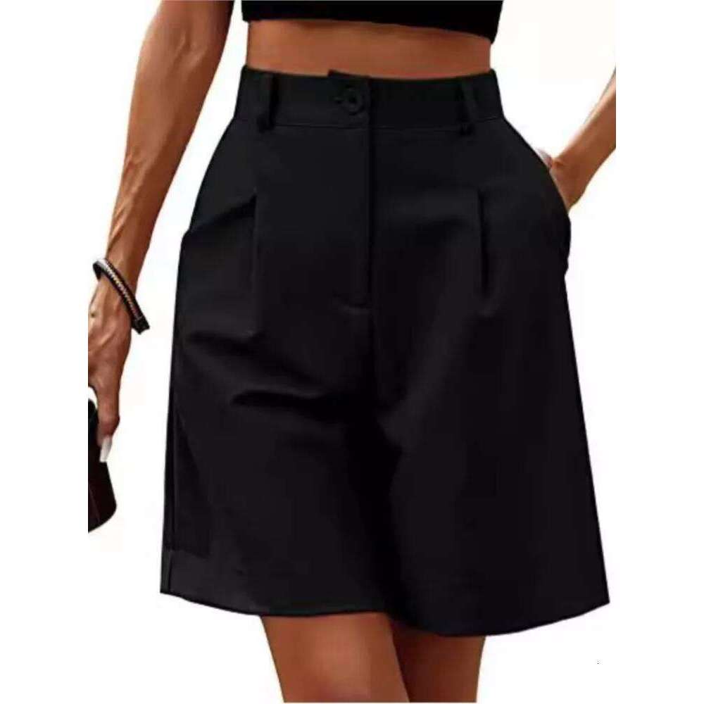 Summer Thin High-waisted Loose Slimming Straight Casual Breathable Wide-leg Five-point Pants Women's Street Trend Shorts XJ260206