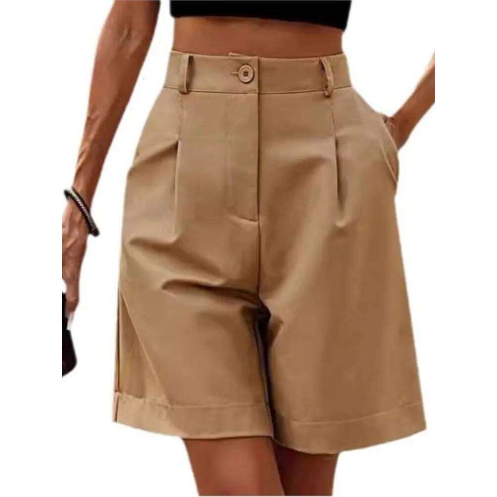 Summer Thin High-waisted Loose Slimming Straight Casual Breathable Wide-leg Five-point Pants Women's Street Trend Shorts XJ260206