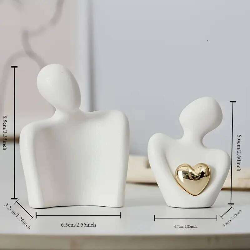 1Pc Romantic Love Embrace Statue Ornament Couple Set Bedroom Interior Decoration Valentine's Day Gift S260204 0de